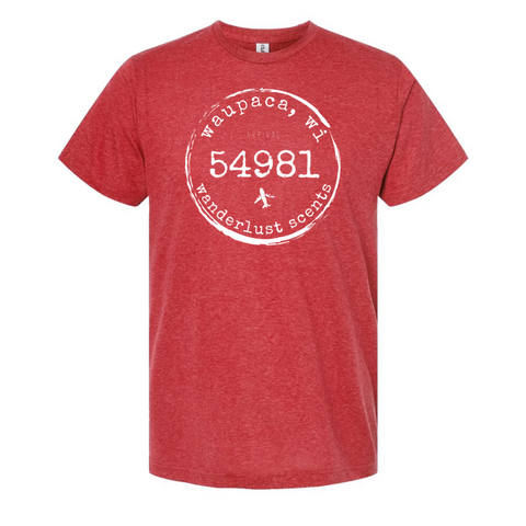 Wanderlust 54981 Unisex T-shirt - Heather Red