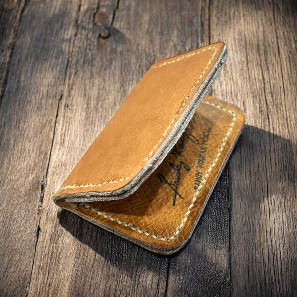 The Double #32︱2 Pocket Vintage Baseball Glove Wallet︱Sandy
