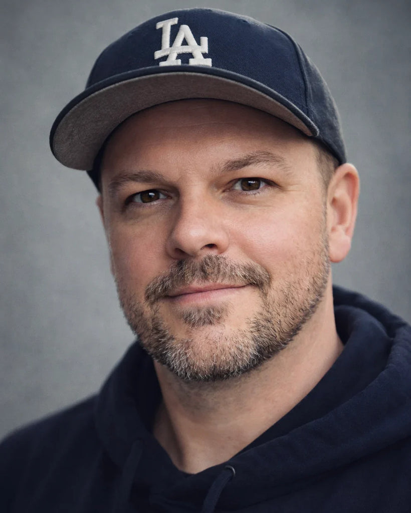 Andy owner of Wanderlust Scents in Waupaca Wisconsin storefront