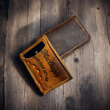 The Custom #24︱2 Pocket Vintage Baseball Glove Wallet︱Dwight Evans