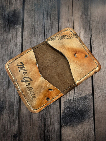 The Double #56︱2 Pocket Vintage Baseball Glove Wallet︱McGraw