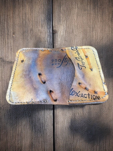 The Triple #11︱3 Pocket Vintage Baseball Glove Wallet︱Custom