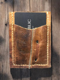 The Double #18︱2 Pocket Vintage Baseball Glove Wallet w/ Cash Strap