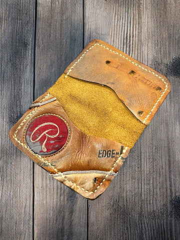 The Double #17︱2 Pocket Vintage Baseball Glove Wallet︱Rawlings