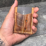 The Double #18︱2 Pocket Vintage Baseball Glove Wallet w/ Cash Strap