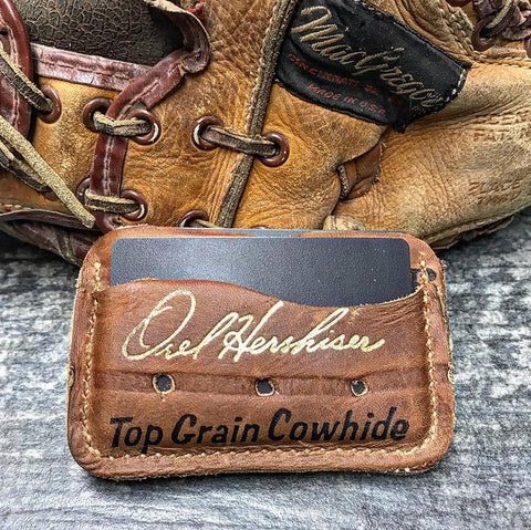 The Triple #55︱3 Pocket Vintage Baseball Glove Wallet︱Orel Hershiser