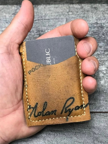 The Single #34︱1 Pocket Vintage Baseball Glove Wallet︱Nolan Ryan