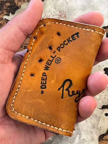 The Double #44︱2 Pocket Vintage Baseball Glove Wallet︱Reggie Jackson